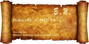 Bukszár Márk névjegykártya